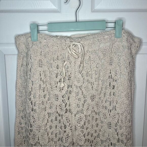 Solitaire SOLITAIRE Crochet Lace Pants Ankle Beige Natural Plus 1X NWT - Picture 4 of 12
